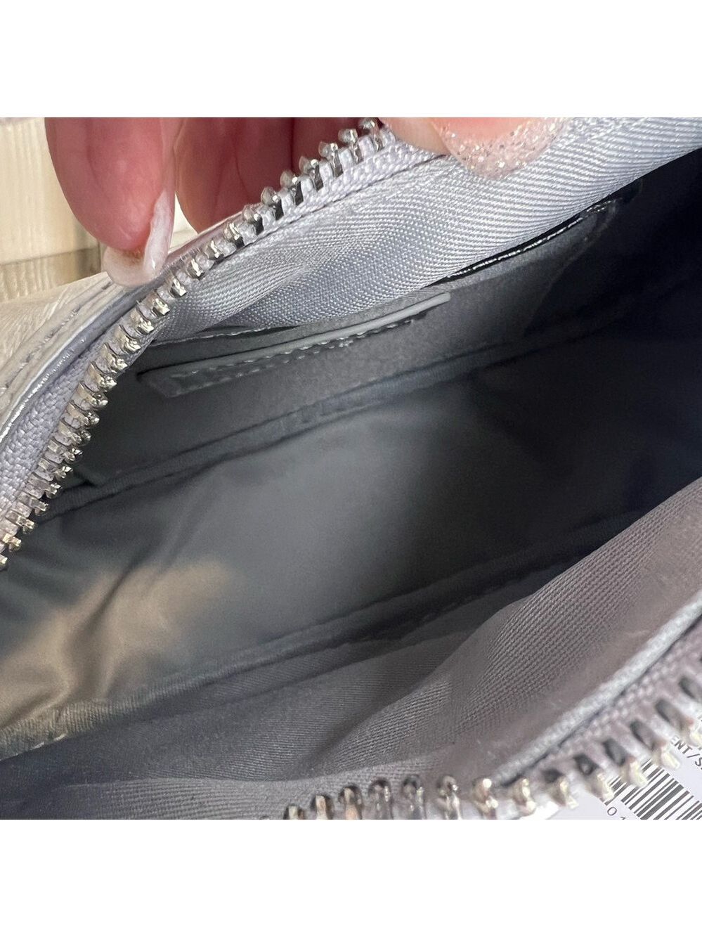 NICOLE MILLER SILVER SEQUIN MINI BAG NEW - Picture 7 of 8